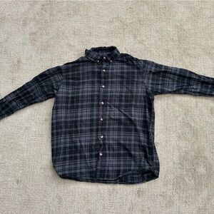 Classic Black Plaid Button-Down Shirt